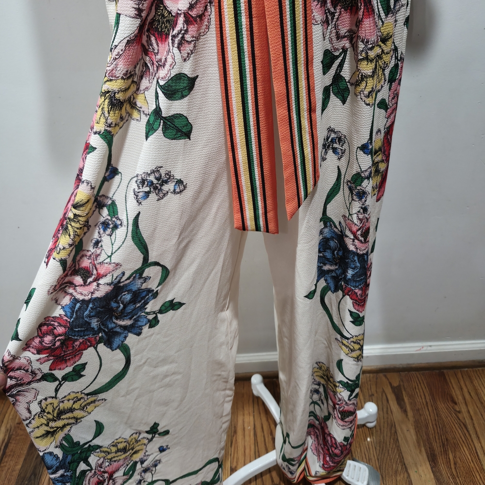Flying Tomato Multicolor Floral Wrap Jumpsuit - Picture 4 of 9